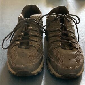 Skechers Black and Gray Athletic Shoes with Rugged Soles